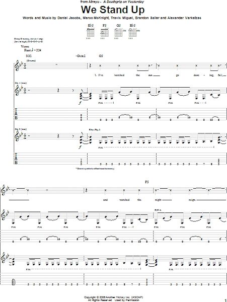 open zoom image for We Stand Up - Guitar TAB, New, Main