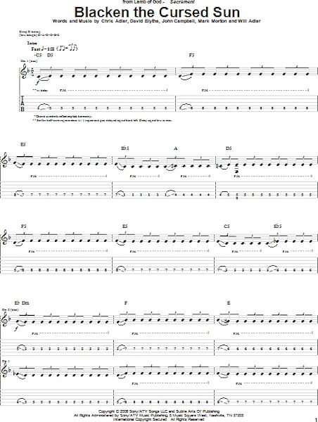 open zoom image for Blacken The Cursed Sun - Guitar TAB, New, Main