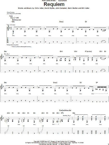 open zoom image for Requiem - Guitar TAB, New, Main
