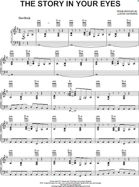 open zoom image for The Story In Your Eyes - Piano/Vocal/Guitar, New, Main