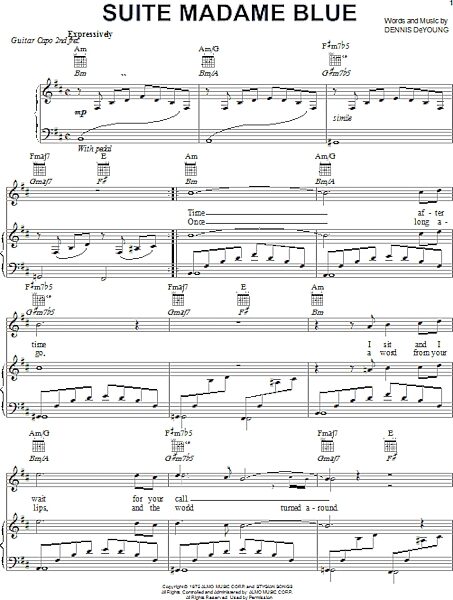 open zoom image for Suite Madame Blue - Piano/Vocal/Guitar, New, Main