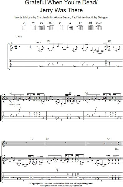 open zoom image for Grateful When You're Dead/Jerry Was There - Guitar TAB, New, Main