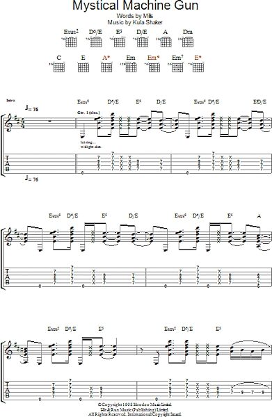 open zoom image for Mystical Machine Gun - Guitar TAB, New, Main