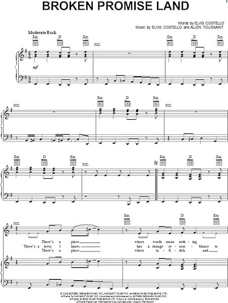 open zoom image for Broken Promise Land - Piano/Vocal/Guitar, New, Main