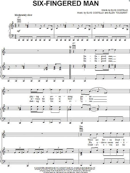open zoom image for Six-Fingered Man - Piano/Vocal/Guitar, New, Main