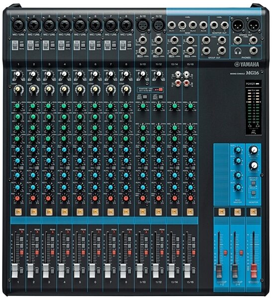 open zoom image for Yamaha MG16 Mixer, 6-Bus, Open Box (Like New), Main