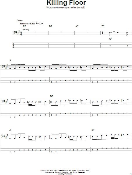 open zoom image for Killing Floor - Bass Tab, New, Main