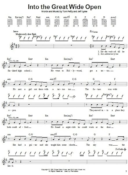 open zoom image for Into The Great Wide Open - Easy Guitar, New, Main