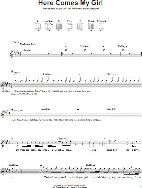 open zoom image for Here Comes My Girl - Easy Guitar, New, Main