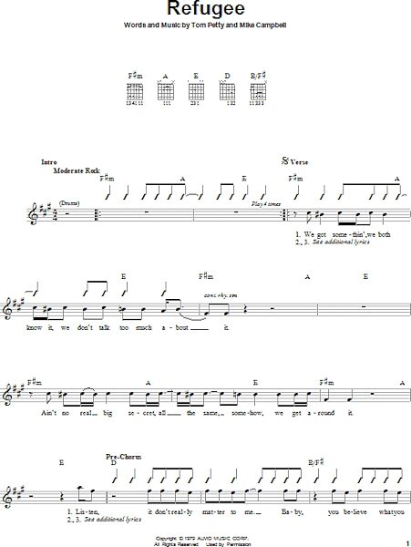open zoom image for Refugee - Easy Guitar, New, Main