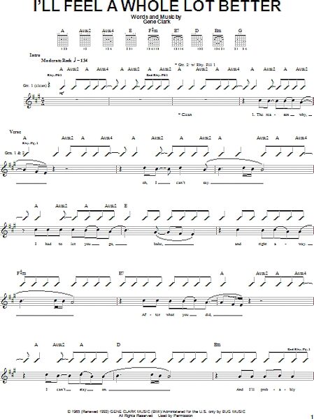 open zoom image for I'll Feel A Whole Lot Better - Guitar TAB, New, Main