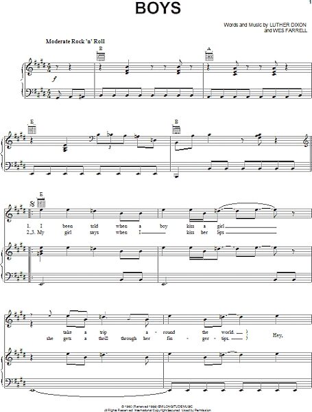 open zoom image for Boys - Piano/Vocal/Guitar, New, Main