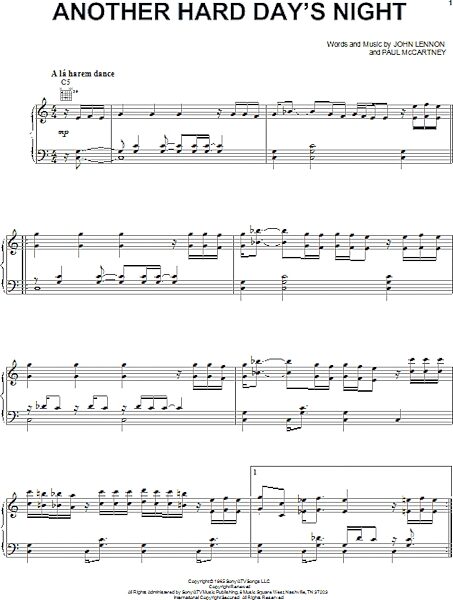 open zoom image for Another Hard Day's Night - Piano/Vocal/Guitar, New, Main