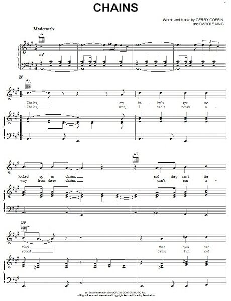 open zoom image for Chains - Piano/Vocal/Guitar, New, Main