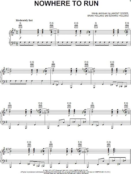 open zoom image for Nowhere To Run - Piano/Vocal/Guitar, New, Main