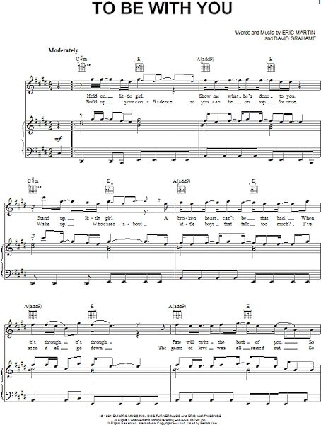 open zoom image for To Be With You - Piano/Vocal/Guitar, New, Main