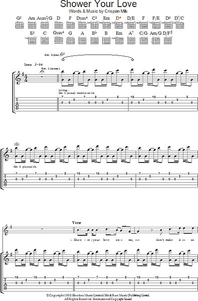 open zoom image for Shower Your Love - Guitar TAB, New, Main