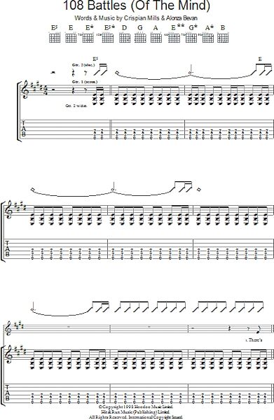 open zoom image for 108 Battles (Of The Mind) - Guitar TAB, New, Main