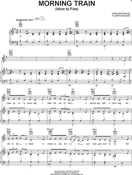 open zoom image for Morning Train (Nine To Five) - Piano/Vocal/Guitar, New, Main