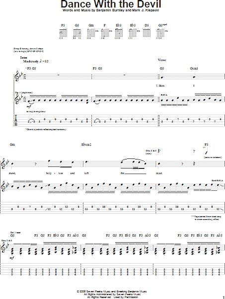 open zoom image for Dance With The Devil - Guitar TAB, New, Main