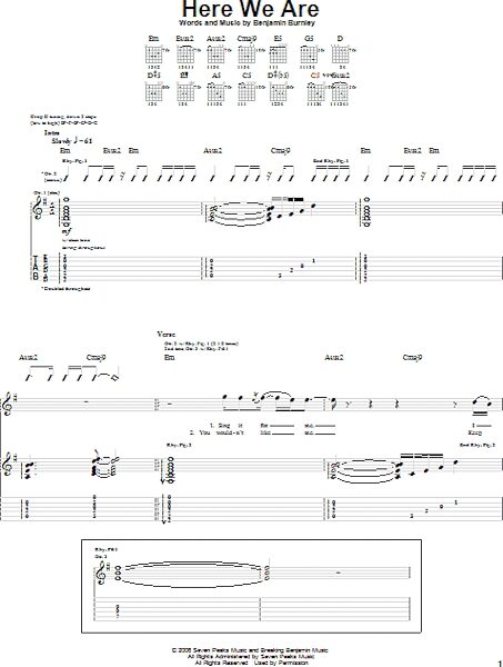 open zoom image for Here We Are - Guitar TAB, New, Main