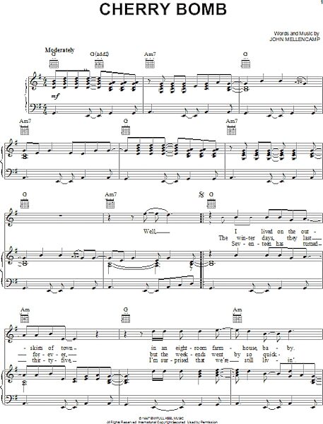 open zoom image for Cherry Bomb - Piano/Vocal/Guitar, New, Main