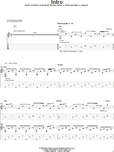 open zoom image for Intro - Guitar TAB, New, Main