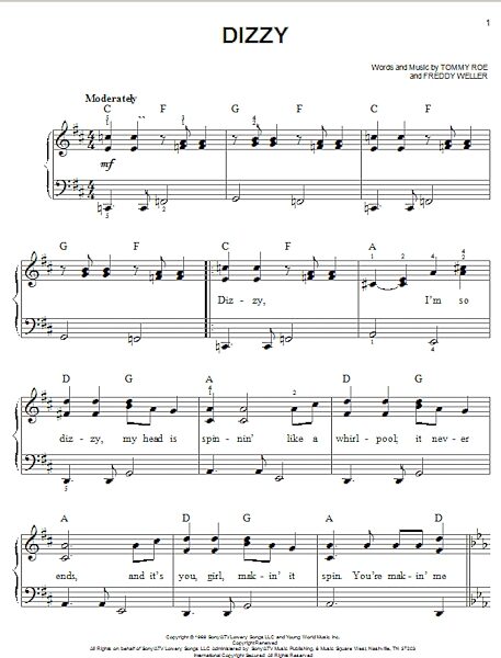 open zoom image for Dizzy - Easy Piano, New, Main