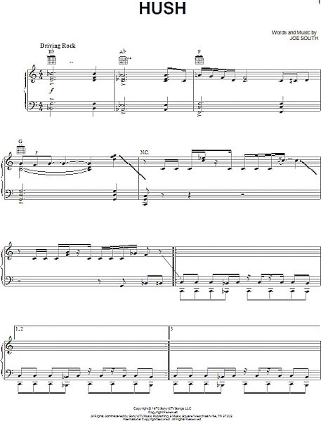 open zoom image for Hush - Piano/Vocal/Guitar, New, Main