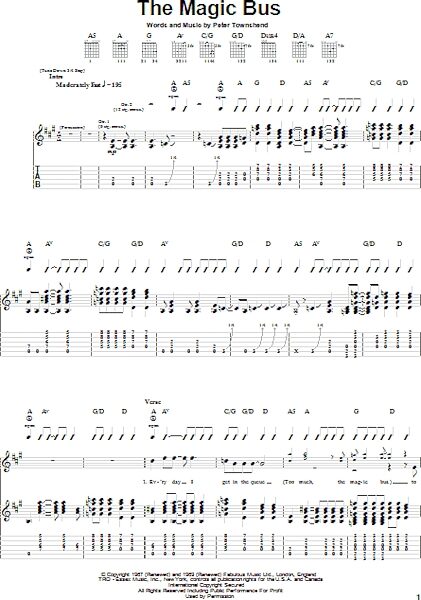 open zoom image for Magic Bus - Guitar TAB, New, Main