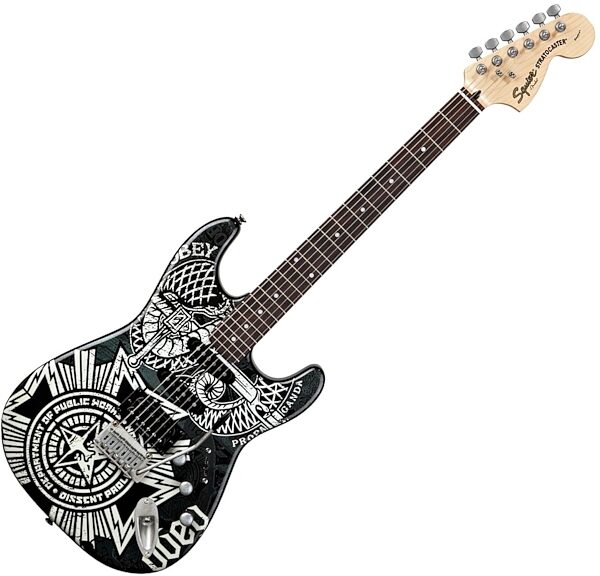 open zoom image for Squier Obey Graphic Stratocaster HSS Electric Guitar, Dissent