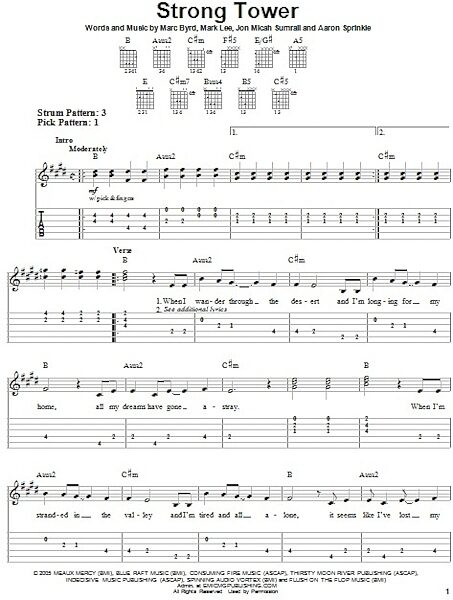 open zoom image for Strong Tower - Easy Guitar with TAB, New, Main