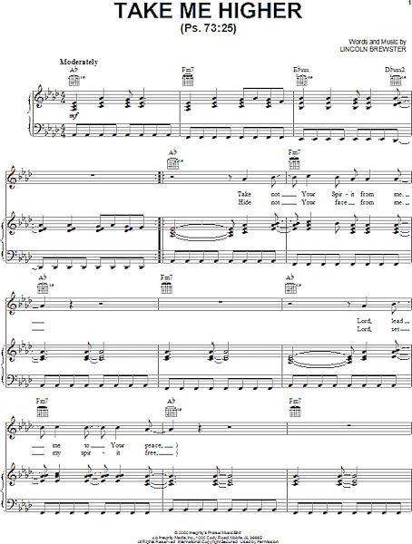 open zoom image for Take Me Higher - Piano/Vocal/Guitar, New, Main
