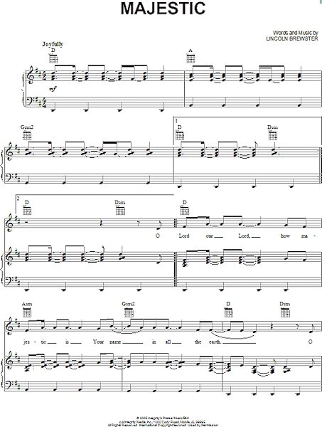 open zoom image for Majestic - Piano/Vocal/Guitar, New, Main