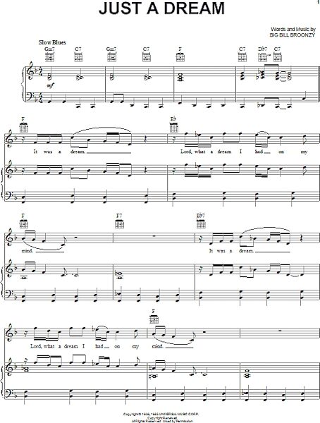 open zoom image for Just A Dream - Piano/Vocal/Guitar, New, Main