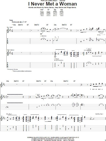 open zoom image for I Never Met A Woman - Guitar TAB, New, Main