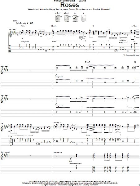 open zoom image for Roses - Guitar TAB, New, Main