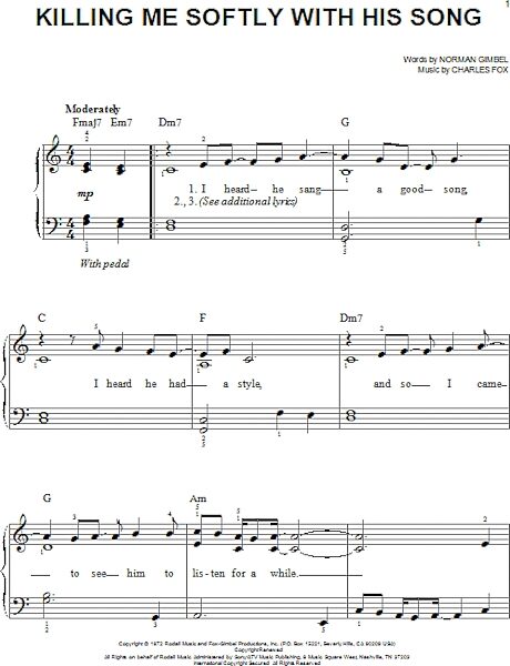 open zoom image for Killing Me Softly With His Song - Easy Piano, New, Main