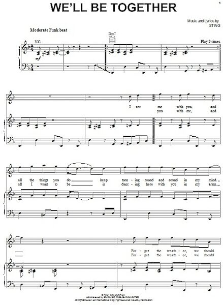 open zoom image for We'll Be Together - Piano/Vocal/Guitar, New, Main