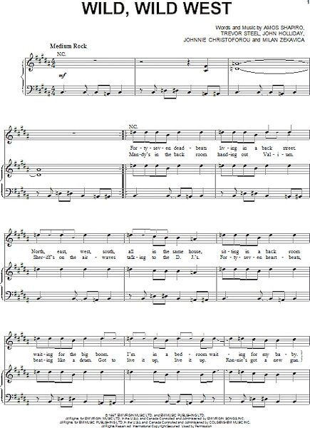open zoom image for Wild, Wild West - Piano/Vocal/Guitar, New, Main