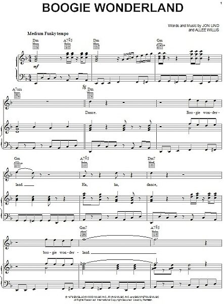 open zoom image for Boogie Wonderland - Piano/Vocal/Guitar, New, Main