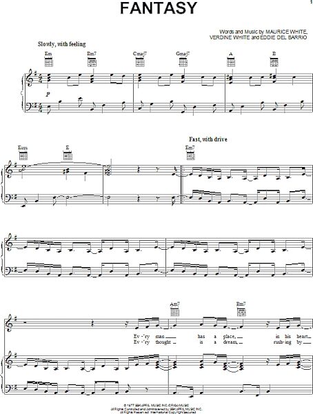 open zoom image for Fantasy - Piano/Vocal/Guitar, New, Main