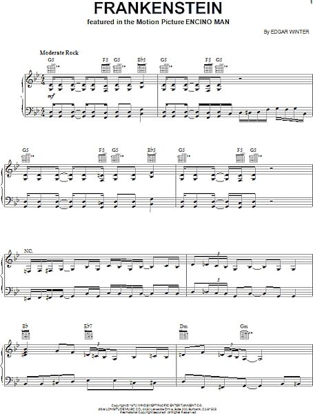 open zoom image for Frankenstein - Piano/Vocal/Guitar, New, Main