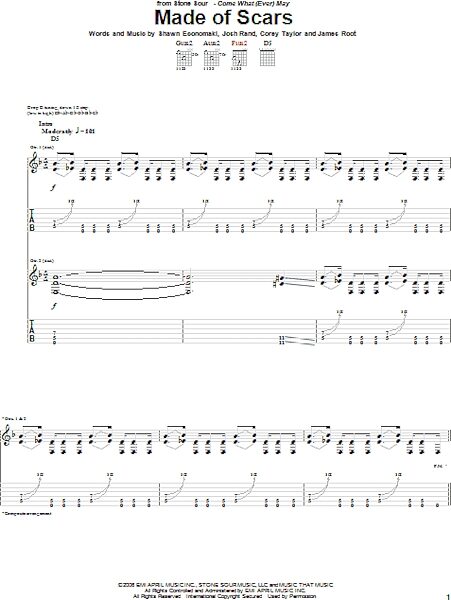 open zoom image for Made Of Scars - Guitar TAB, New, Main