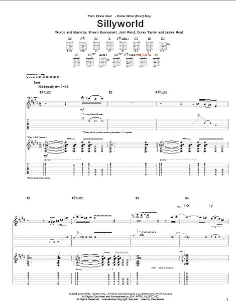 open zoom image for Sillyworld - Guitar TAB, New, Main