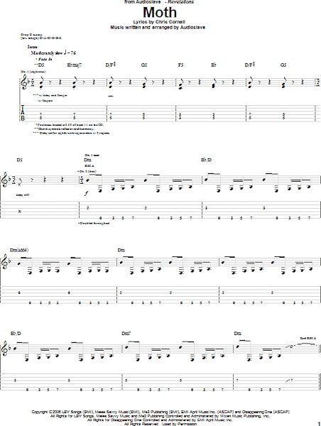 open zoom image for Moth - Guitar TAB, New, Main