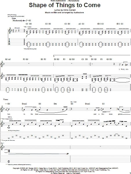 open zoom image for Shape Of Things To Come - Guitar TAB, New, Main
