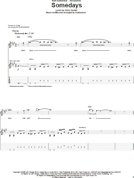 open zoom image for Somedays - Guitar TAB, New, Main