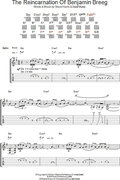 open zoom image for The Reincarnation Of Benjamin Breeg - Guitar TAB, New, Main