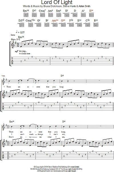 open zoom image for Lord Of Light - Guitar TAB, New, Main